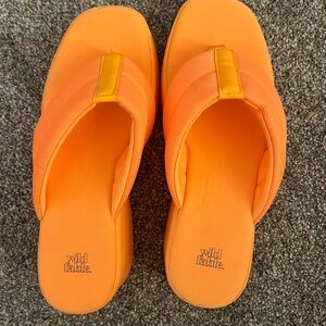 Wild Fable Bright Orange Slides with Yellow Detail